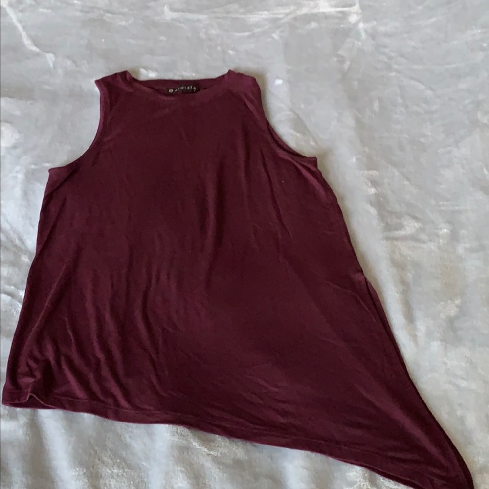 Athleta Cloudlight Asym Tie tank top - XS Maroon